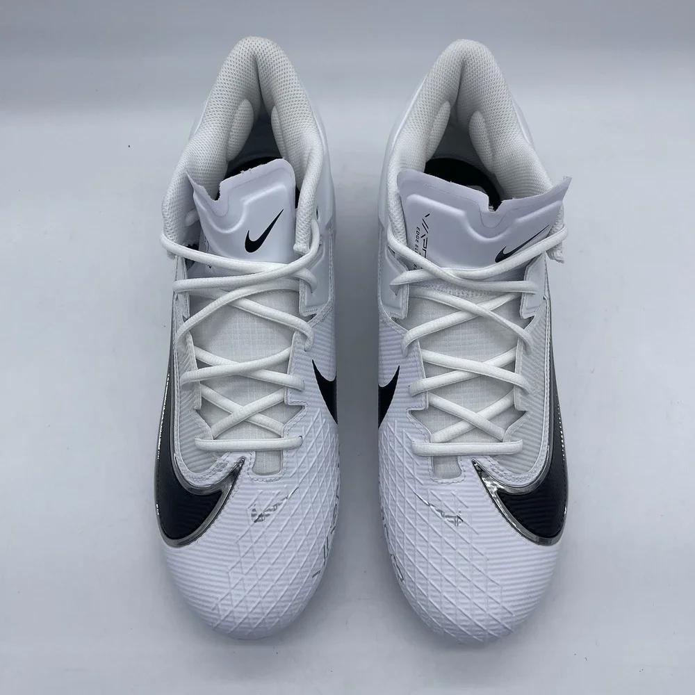 Nike FZ4268-100 Men's Size 14 Vapor Edge Elite 2 Carbon White Football Cleats